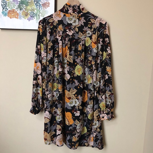 WhoWhatWear Floral Long Sleeve Dress Size M - Picture 7 of 7